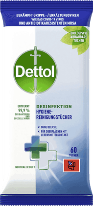 Dettol Lingettes pour désinfection et nettoyage