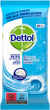 Dettol Lingettes Nettoyantes Universels Fraîcheur Océane