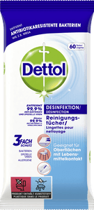 Dettol Lingettes pour désinfection et nettoyage