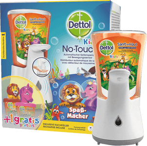 Dettol No-Touch Kids Automatischer Seifenspender Starterset Spass-Macher