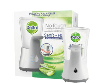 Dettol No-Touch Distributeur automatique de savon argent Aloe vera